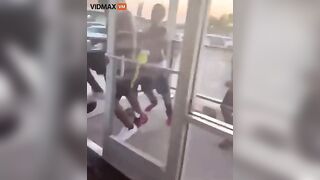 A Group Of Shirtless Thugs Attack People Outside Hooters Restaurant