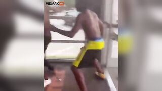 A Group Of Shirtless Thugs Attack People Outside Hooters Restaurant