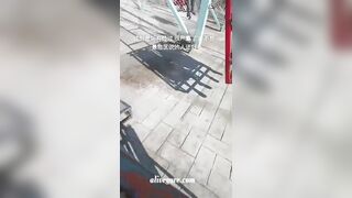 Man Breaks Leg While Swinging 