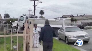 Man Destroys Wife's House And Car With Dump Truck 