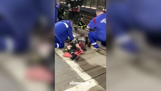 A Man Lost His Leg After Falling On The Subway Tracks. Russia, Male