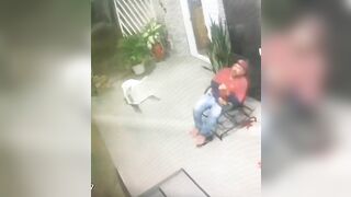 Man In Rocking Chair Shot By Trump Card