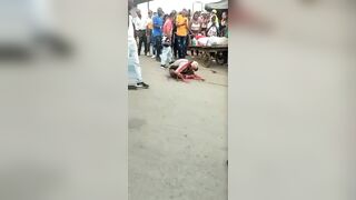 Thief's Arm Chopped Off With Machete 