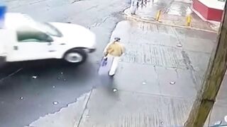 A Truck Hit A Pedestrian. Brazil 