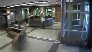 A Truck Crashes Into A Police Station Lobby 