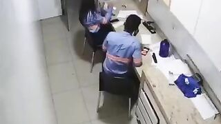 A Woman Didn't Like Blood And Left The Room When Her Co-worker Did
