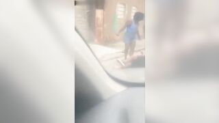 Woman Stabs Boyfriend In Street 