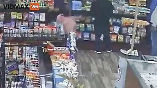 Aggressive Woman Storms Into Houston Supermarket