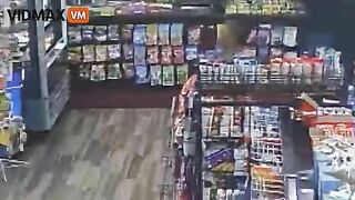 Aggressive Woman Storms Into Houston Supermarket