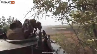 Stunning Footage Captures The Moment A Russian BMP-3 Tank Is Positioned