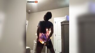 Trying To Go Viral Results In Roasted Butt - Video -