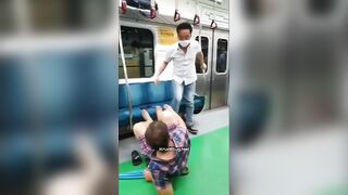 Anti-maskers Slapped On Train