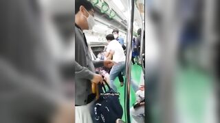 Anti-maskers Slapped On Train