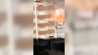 Gas Explosion In Apartment Causes Furniture To Fly Out Of Car