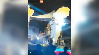 Arab Singer Hit By Drone While Filming Concert - V