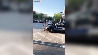 Baltimore Police Watch Woman Cleaning Car -