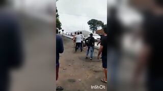 Beating Up A Man For Wandering Naked In The Street