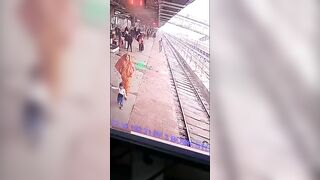 Man Blindfolded And Jumped Onto The Tracks As Train Approached