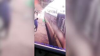 Man Blindfolded And Jumped Onto The Tracks As Train Approached