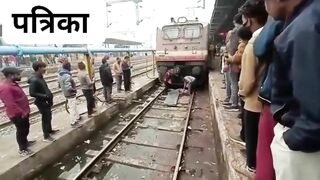 Man Blindfolded And Jumped Onto The Tracks As Train Approached