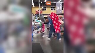 Brave Walmart Employee Tries To Stop Two Thugs From Stealing