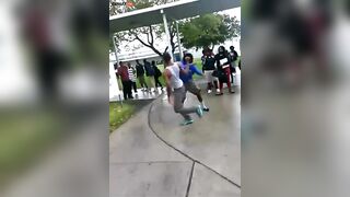 Police Break Up A High School Fight By Knocking Down A Kid With A Fly