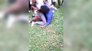 Police Break Up A High School Fight By Knocking Down A Kid With A Fly