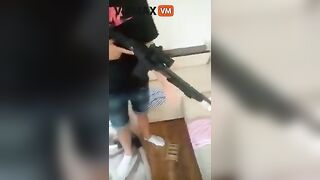 Crazy Russian Shows Off His Bulletproof Vest