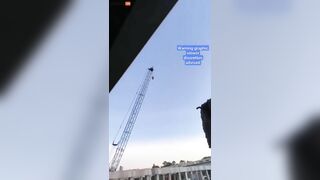 A Crazy Man Nearly Died After Jumping From A Giant Crane In Texas