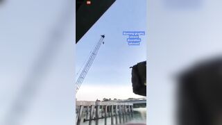 A Crazy Man Nearly Died After Jumping From A Giant Crane In Texas