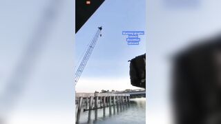 A Crazy Man Nearly Died After Jumping From A Giant Crane In Texas