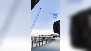 A Crazy Man Nearly Died After Jumping From A Giant Crane In Texas