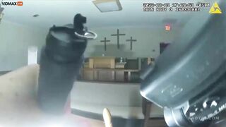 Scary Moment: A Woman Suddenly Appears In A Dark Church