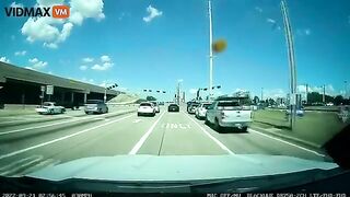 Dashcam Video Captures The Terrifying Moment An 18-wheeler Drives Past O