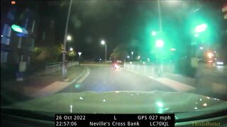 Dashcam Footage Shows Three Drivers Involved In Moped Accident