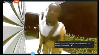 Doordash Driver Caught On Doorbell Camera Eating Customer