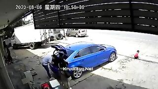 The Driver Is Not Paying Attention When Pulling The Car