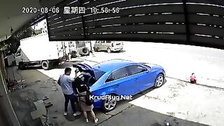 The Driver Is Not Paying Attention When Pulling The Car