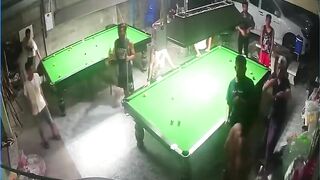 Guy Hit In Head With Ax While Playing Snooker 