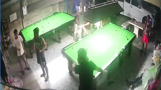 Guy Hit In Head With Ax While Playing Snooker 