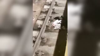 The Brain Of A Guy On A Subway Track. New York 