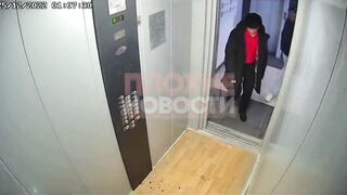 Fight In Elevator With Drunk Man. Russia 