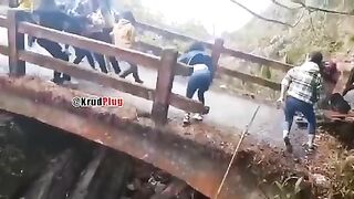 A Fight Broke Out On A Bridge Between Them