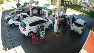 Gas Station Worker Pours Gasoline On Customer And Tells Him To Power Up