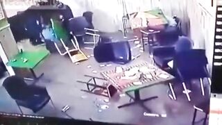 Germans Kick A Group Of Immigrants Out Of A Cafe In Mozambique