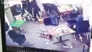 Germans Kick A Group Of Immigrants Out Of A Cafe In Mozambique