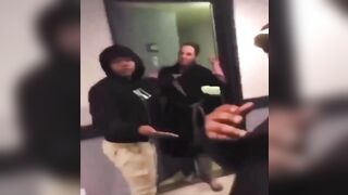 Girl Stopped In Front Of Her Action Room And Gave Him A Slap