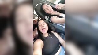 Girls Sing And Drive During Live Broadcast Get In The Crash TheY