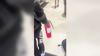 High School Student Smashes Fire Extinguisher On Student's Head