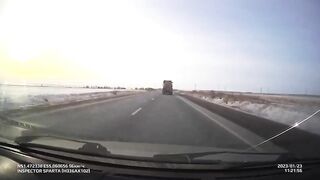 Cars Collide Head-on On The Highway. Russia 